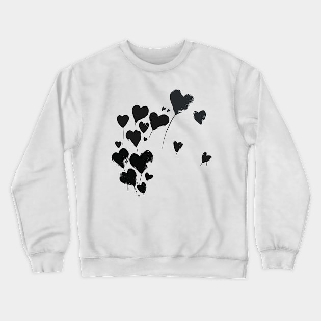 Hearts love graphic art Crewneck Sweatshirt by Sara-Design2